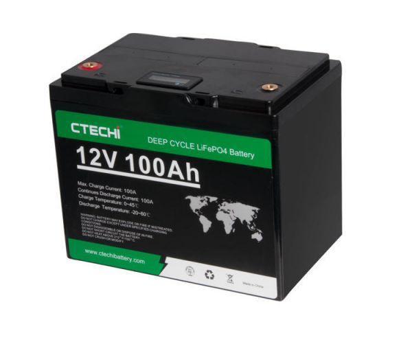 Акумулятор високої ємності CTECHi LiFePO4 12V 100Ah Акумулятор високої ємності CTECHi LiFePO4 12V 100Ah