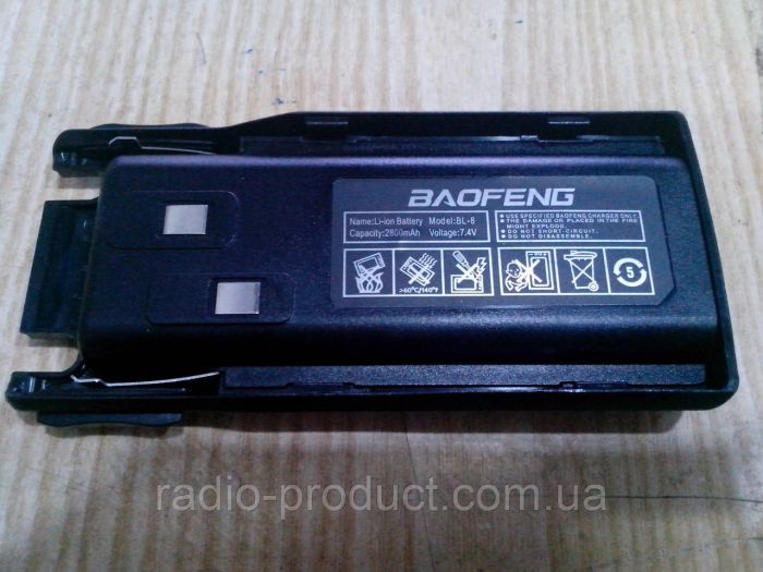 Аккумултяор для рацій, радіостанцій Baofeng/Pofung UV-82, UV-8