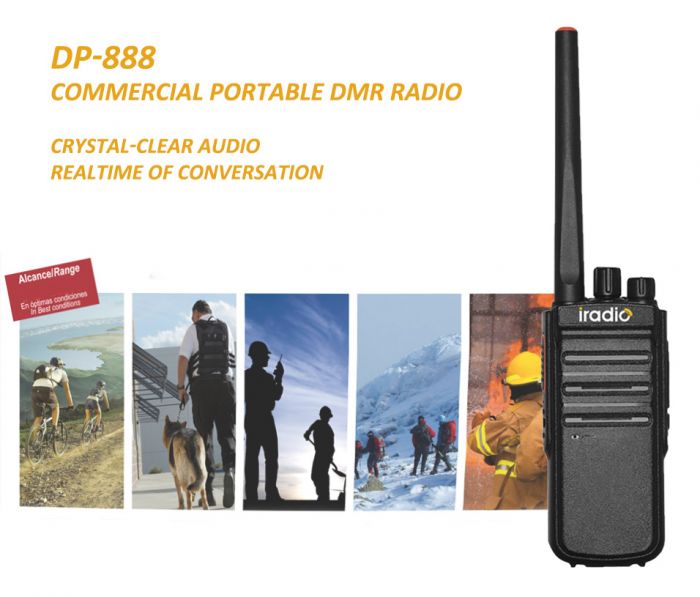 iRadio DP-888 CE Marked Entry Level DMR Uhf Commercial Portable Digital Radio