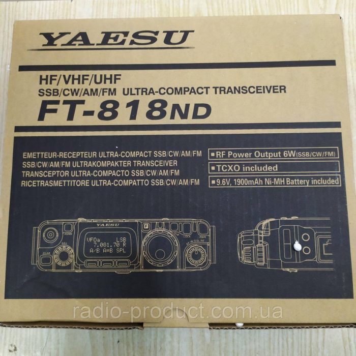 Yaesu FT-818ND, КВ + УКХ трансивер, радіостанція