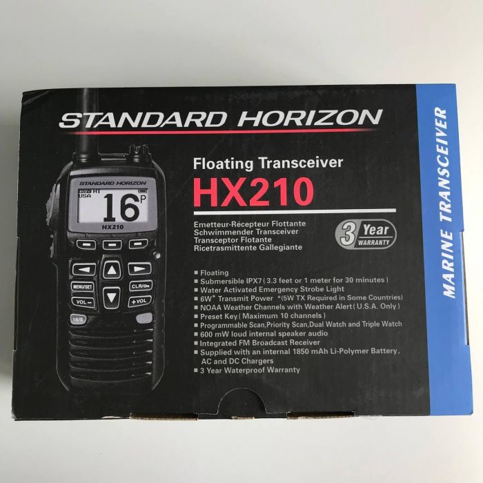 Standard Horizon HX210, морська УКХ радіостанція