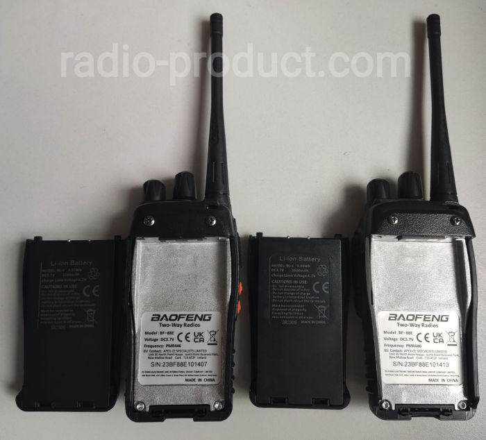 Baofeng BF-88E (BF-888s) пара радіостанцій UHF діапазону